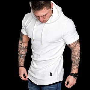 Mens Casual Workout Athletic Hoodies T Shirts